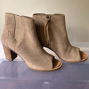 Toms peep toe booties